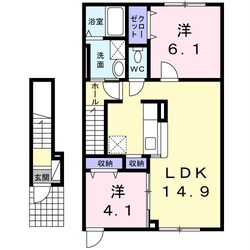 ジュネス高丘の物件間取画像